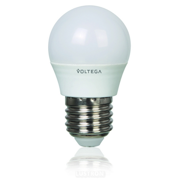 

Лампочка светодиодная груша E27 4000K 470lm 5750 (Voltega), Белый, COLLECTION SIMPLE LIGHT 5750