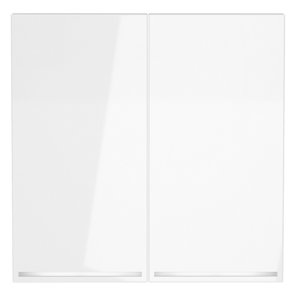 Изображение товара Клавиши для выключателя двухклавишные с подсветкой Voltum VLS000401 белый глянцевый