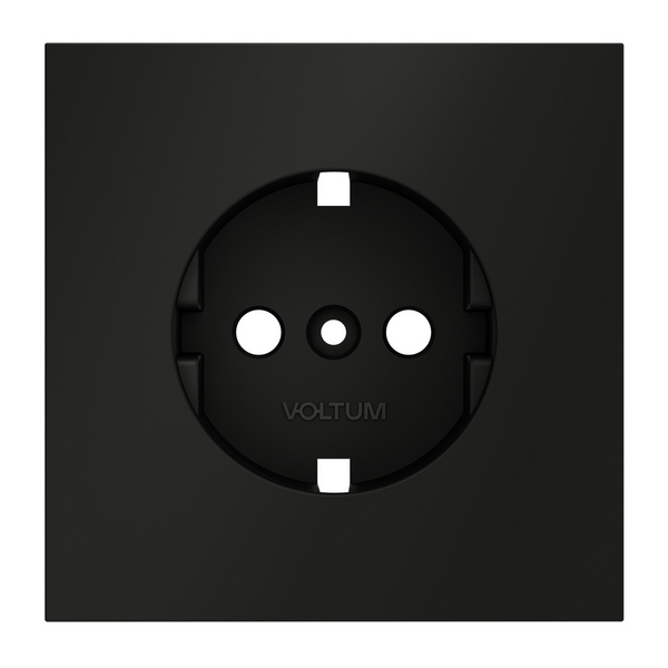 

Накладка для розетки с заземлением Voltum S70 VLS000608 (черный матовый), S70 VLS000608