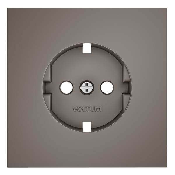 Изображение товара Накладка для розетки с заземлением (капучино) Voltum S70 VLS000614
