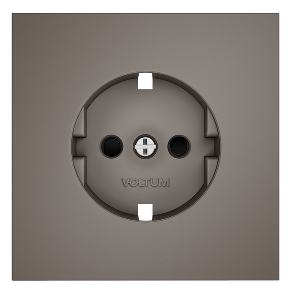

Накладка для розетки с заземлением и защитными шторками (капучино) Voltum S70 VLS000714, S70 VLS000714