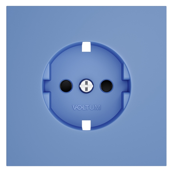 Изображение товара Накладка Voltum S70 с заземлением и защитными шторками Деним (VLS000715)