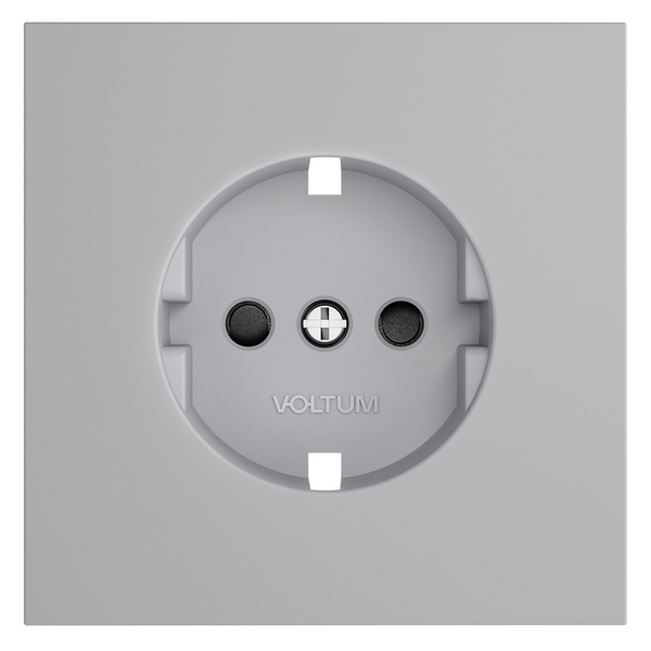 

Накладка для розетки с заземлением и защитными шторками (серый) Voltum S70 VLS000716, S70 VLS000716
