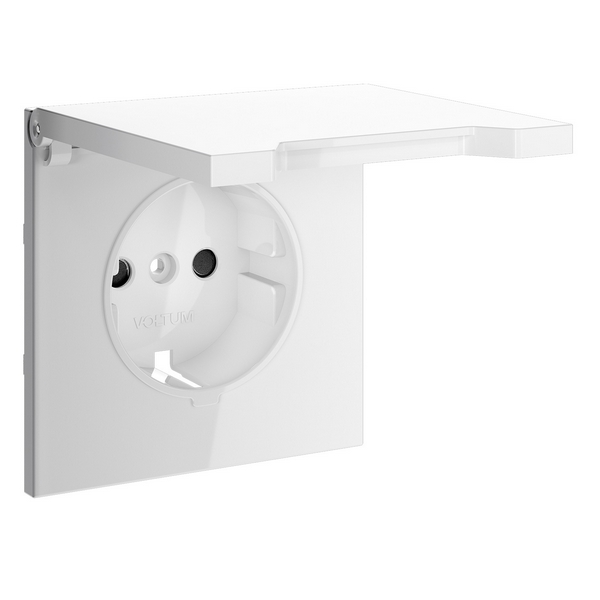 

Накладка для розетки с заземлением, защитными шторками и крышкой Voltum S70 VLS000801 (белый глянцевый), S70 VLS000801