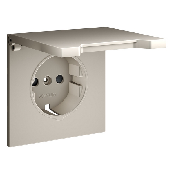 

Накладка для розетки с заземлением, защитными шторками и крышкой Voltum S70 VLS000803 (кашемир), S70 VLS000803