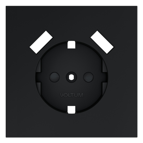 Изображение товара Накладка для розетки с заземлением и USB Voltum S70 VLS000907 графит