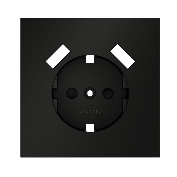 

Накладка для розетки с заземлением и защитными шторками, с USB A+A Voltum S70 VLS000908 (черный матовый), S70 VLS000908
