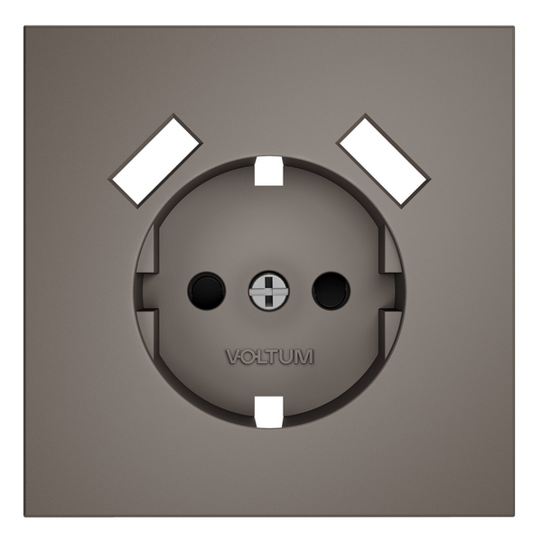 

Накладка для розетки с заземлением и защитными шторками с USB A+A (капучино) Voltum S70 VLS000914, S70 VLS000914