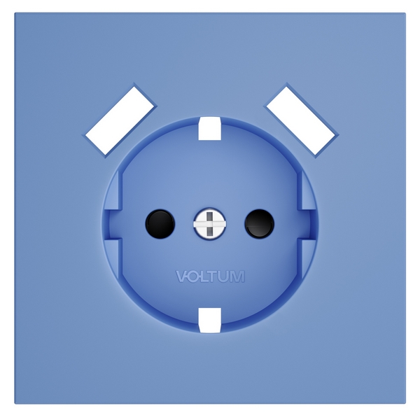 

Накладка для розетки с заземлением и защитными шторками с USB A+A (деним) Voltum S70 VLS000915, S70 VLS000915