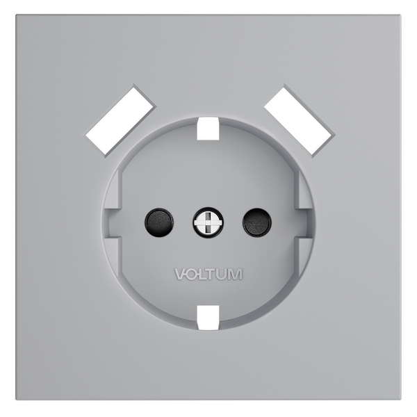 

Накладка для розетки с заземлением и защитными шторками с USB A+A (серый) Voltum S70 VLS000916, S70 VLS000916