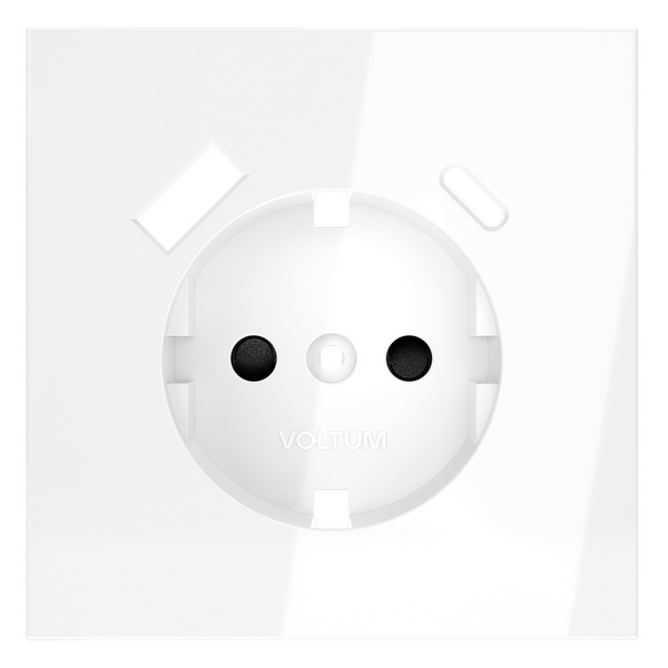 

Накладка для розетки с заземлением и защитными шторками, с USB A+C Voltum S70 VLS001001 (белый глянцевый), S70 VLS001001