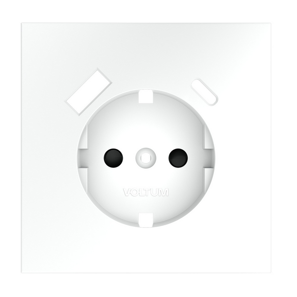 

Накладка для розетки с заземлением и защитными шторками, с USB A+C Voltum S70 VLS001002 (белый матовый), S70 VLS001002