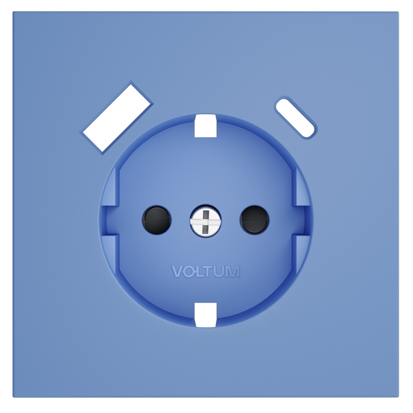 

Накладка для розетки с заземлением и защитными шторками с USB A+C (деним) Voltum S70 VLS001015, S70 VLS001015