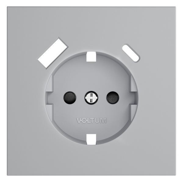 

Накладка для розетки с заземлением и защитными шторками с USB A+C (серый) Voltum S70 VLS001016, S70 VLS001016