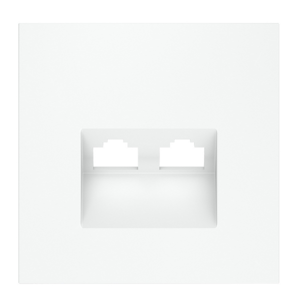 

Накладка для розетки компьютерной двойной RJ45+RJ45 Voltum S70 VLS001402 (белый матовый), S70 VLS001402