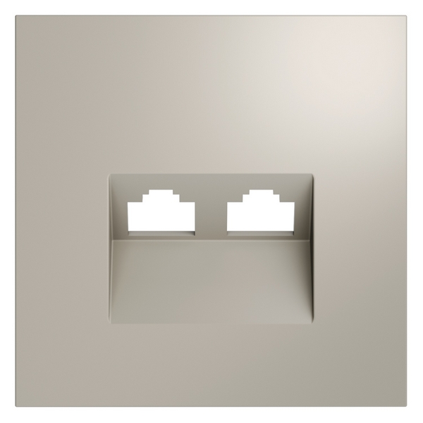 Изображение товара Накладка для розетки RJ45 VOLTUM S70 VLS001403 матовая кашемир пластик