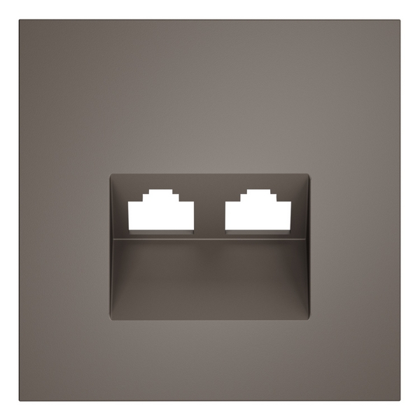 Изображение товара Накладка для розетки компьютерной двойной RJ45+RJ45 кат.6 (капучино) Voltum S70 VLS001414