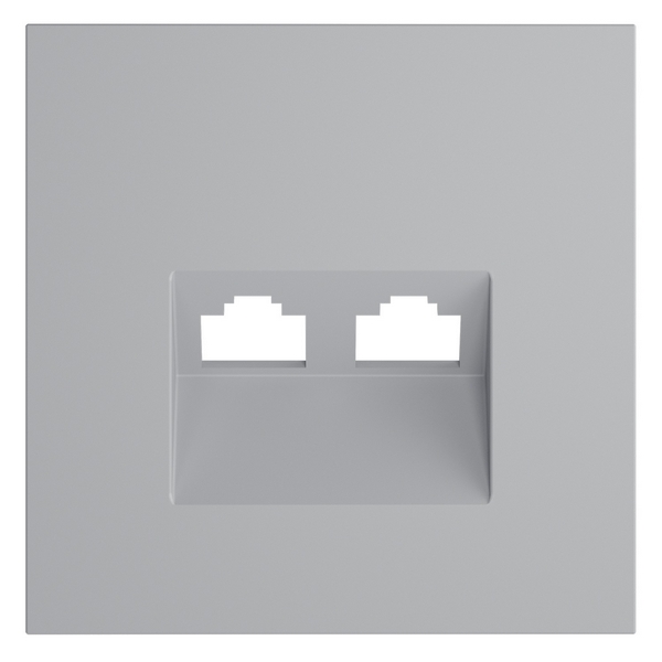 

Накладка для розетки компьютерной двойной RJ45+RJ45 кат.6 (серый) Voltum S70 VLS001416, S70 VLS001416