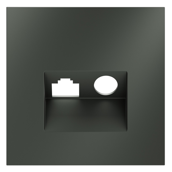 Изображение товара Накладка для розетки TV+RJ45 Voltum S70 VLS002706 титан пластиковая