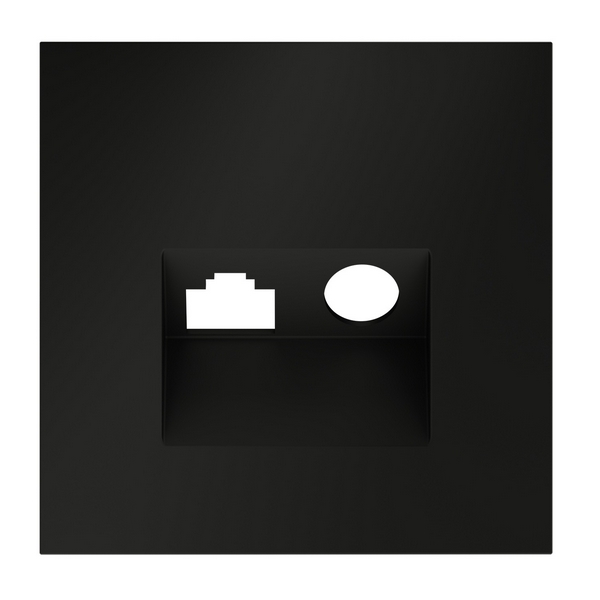 

Накладка для розетки TV+RJ45 Voltum S70 VLS002708 (черный матовый), S70 VLS002708