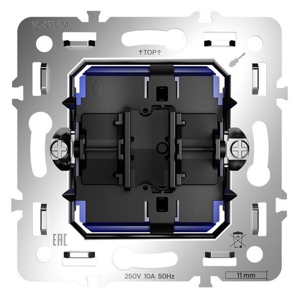 

Механизм выключателя одноклавишного 10А Voltum S70 VLS0101M, S70 VLS0101M