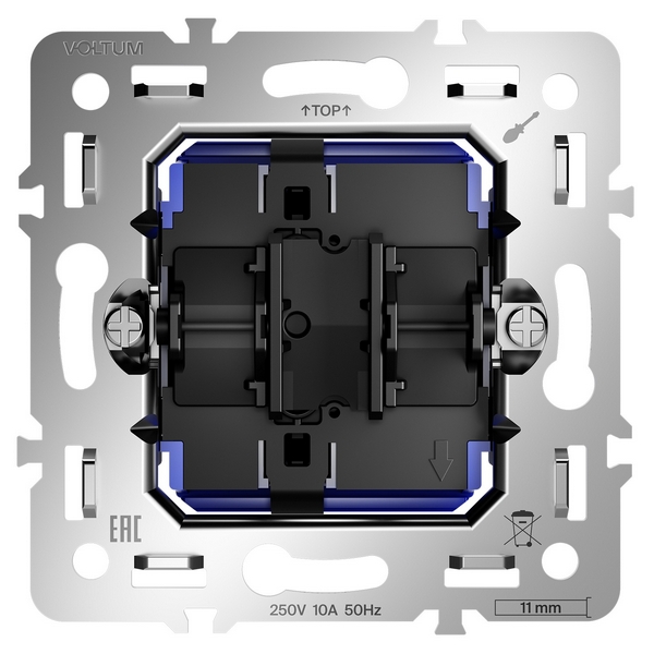 

Механизм выключателя с самовозвратом одноклавишного 10А Voltum S70 VLS0106M, S70 VLS0106M
