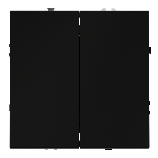 Изображение товара Перекрестный встраиваемый выключатель Voltum S70 VLS020508 двухклавишный 10А IP30 черный матовый