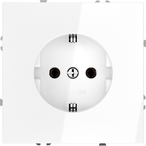 

Розетка с заземлением (белый глянцевый) Voltum S70 VLS040101, S70 VLS040101