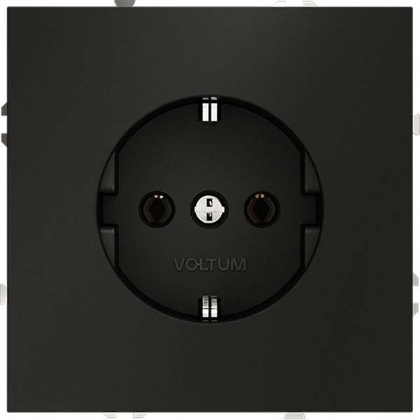 

Розетка с заземлением (черный матовый) Voltum S70 VLS040108, S70 VLS040108