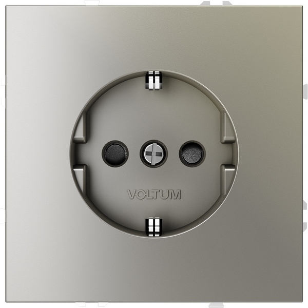 

Розетка с заземлением и шторками (шелк) Voltum S70 VLS040204, Бежевый, S70 VLS040204