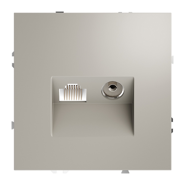 Изображение товара Встраиваемая телевизионная и Ethernet розетка Voltum VLS060703 кашемир