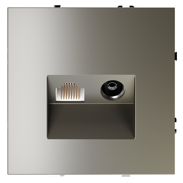 Изображение товара Встраиваемая ТВ и Ethernet розетка Voltum S70 VLS060704 шелк