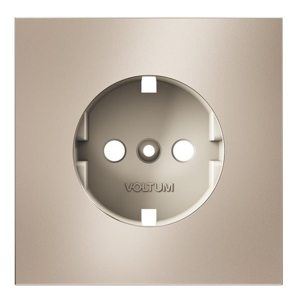 

Накладка для розетки с заземлением (платина) Voltum S70 Metal VLSM000610, S70 Metal VLSM000610
