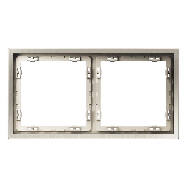 

Рамка металлическая на 2 поста (никель) Voltum S70 Metal VLSM120211, S70 Metal VLSM120211