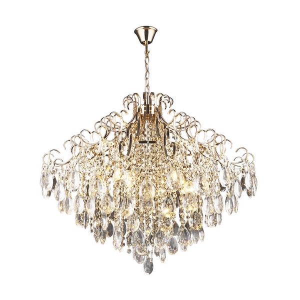 

Подвесная люстра хрустальная Francoise 70681.01.01.08 (Wedo Light), Золото, Francoise 70681.01.01.08