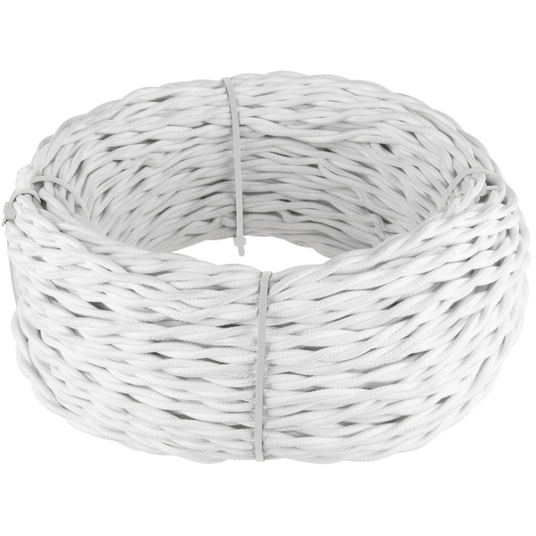 

Ретро кабель витой 2х1,5 (белый) 50 м (белый) Werkel W6452501 (a050778), W6452501