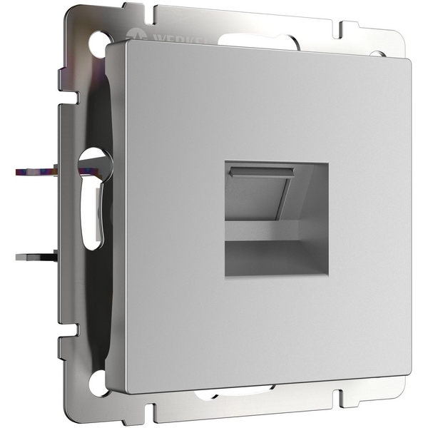 Телефонная розетка RJ-11 Werkel W1182006 (серебряный)