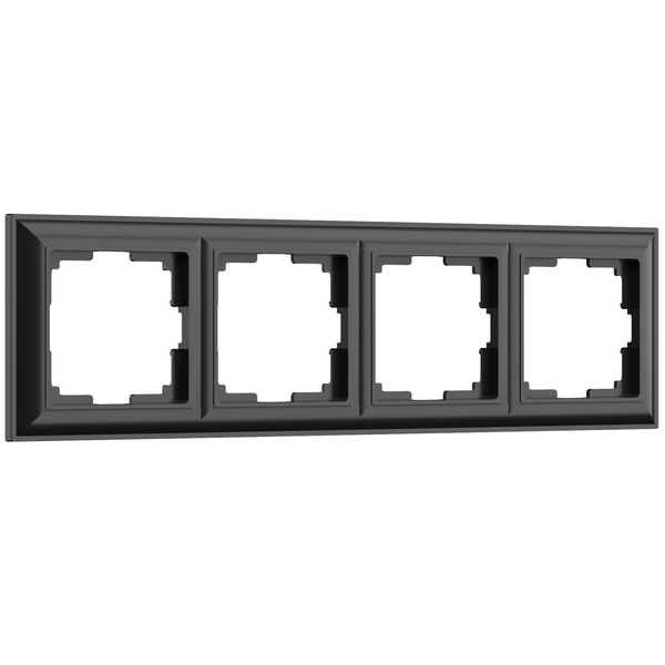 

Рамка на 4 поста (черный матовый) (a051027) Werkel Fiore черный W0042208, Fiore черный W0042208