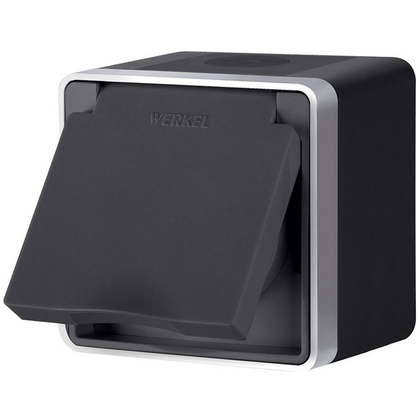 

Розетка влагозащ. с зазем. с защит. крышкой и шторками Gallant Werkel W5071234 (черный с серебром), Черный;серебро, Накладные механизмы Gallant черный с серебром W5071234