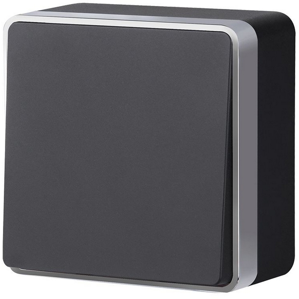 Изображение товара Выключатель Gallant W5012034 проходной одноклавишный черный с серебром