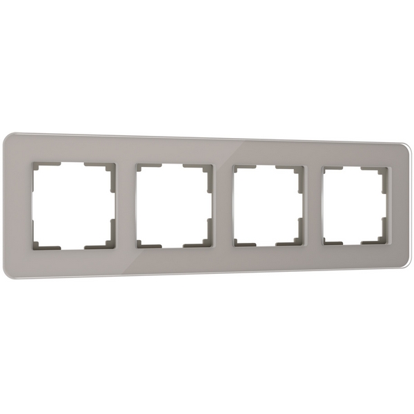 

Рамка на 4 поста Elite (дымчатый, стекло) Werkel W0042417 (a057877), Elite дымчатый W0042417
