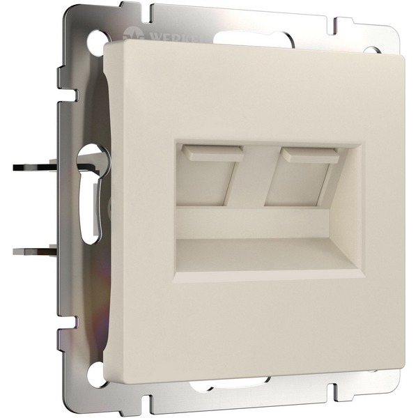 

Розетка двойная Ethernet RJ-45 (айвори матовый) Werkel W1181162 (a062429), Встраиваемые механизмы айвори матовые W1181162