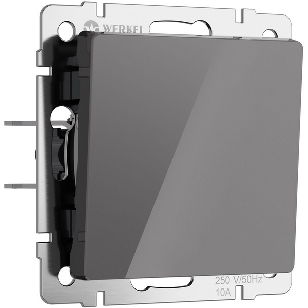 

Выключатель встраиваемый одноклавишный (графит акрил) Werkel W1110044 (a064074), Графитовый, Встраиваемые механизмы графит акриловые W1110044