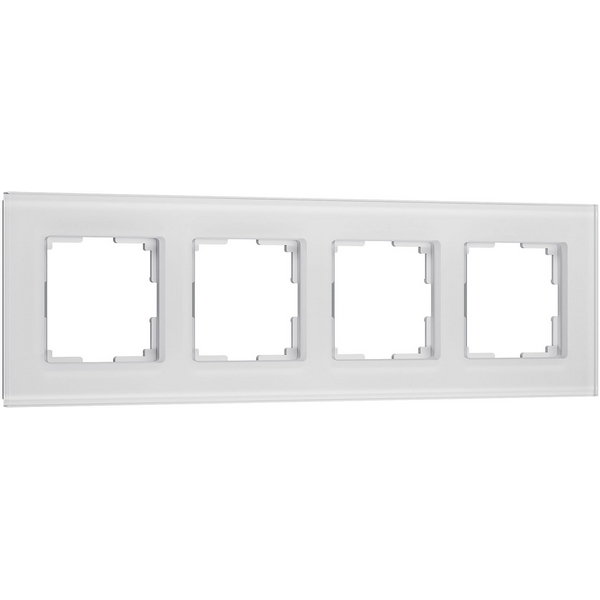 

Рамка на 4 поста (белый, стекло soft-touch) Werkel W0043101 (a064567), W0043101