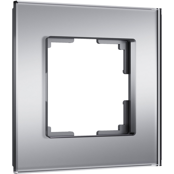 

Рамка на 1 пост (серебряный, стекло soft-touch) Werkel W0013106 (a064568), Серебро, W0013106