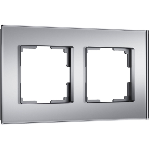 

Рамка на 2 поста (серебряный, стекло soft-touch) Werkel W0023106 (a064569), Серебро, W0023106
