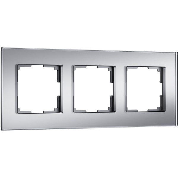 

Рамка на 3 поста (серебряный, стекло soft-touch) Werkel W0033106 (a064570), Серебро, W0033106