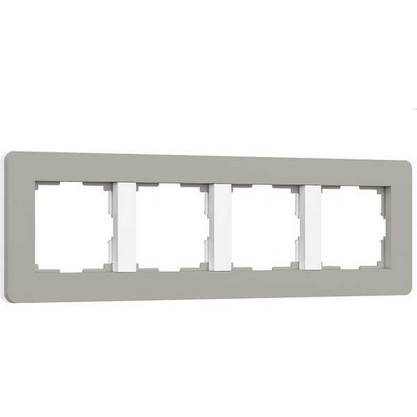 

Рамка на 4 поста (дымчатый/белый, soft-touch) Werkel W0043067 (a067264), Белый;дымчатый, Split дымчатый/белый, soft-touch W0043067