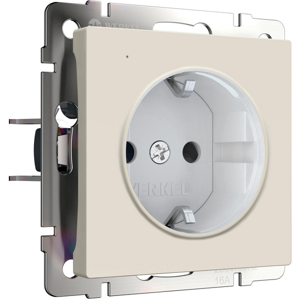 

Розетка с подсветкой и датчиком освещенности (айвори матовый) Werkel W1171462 (a069610), Встраиваемые механизмы айвори матовые W1171462