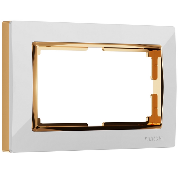 

Рамка для двойной розетки Snabb (белый/золото) Werkel W0081933 (a051653), Snabb белый/золото W0081933